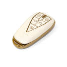 New Aftermarket Nano High Quality Gold Leather Cover For Changan Remote Key 5 Buttons White Color CA-C13J5 | Emirates Keys -| thumbnail