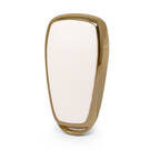 Кожаный чехол с нано-золотом для Changan Key 5B, белый CA-C13J5 | МК3 -| thumbnail