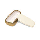 New Aftermarket Nano High Quality Gold Leather Cover For Great Wall Remote Key 3 Buttons White Color GW-A13J | Emirates Keys -| thumbnail