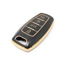 Novo aftermarket nano capa de couro dourado de alta qualidade para chave remota grande parede 4 botões cor preta GW-B13J | Chaves dos Emirados -| thumbnail