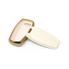New Aftermarket Nano High Quality Gold Leather Cover For Great Wall Remote Key 4 Buttons White Color GW-B13J | Emirates Keys -| thumbnail