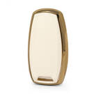 Funda de cuero Nano Gold para Great Wall Key 4B White GW-B13J | MK3 -| thumbnail