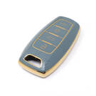 Novo aftermarket nano capa de couro dourado de alta qualidade para chave remota grande parede 4 botões cor cinza GW-B13J | Chaves dos Emirados -| thumbnail
