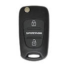 Coque de clé télécommande pliable Kia Sportage, 3 boutons