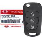 Nuovo di zecca Kia Sorento 2010-2012 Genuine/OEM Flip Remote Key 3 pulsanti 433 MHz Codice produttore: 95430-2P660 | Chiavi degli Emirati -| thumbnail