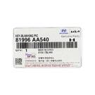 Nuova lama per chiave intelligente originale Hyundai 2023 / OEM Numero parte OEM: 81996-AA540 | Emirates Keys -| thumbnail