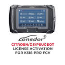 Lonsdor - Activation de licence Citroën / DS / Peugeot pour K518 Pro FCV