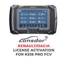 Lonsdor - Activación de licencia Renault / Dacia para K518 Pro FCV