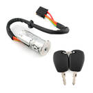 Renault Clio II Dacia Logan Sandero Cerradura de Encendido 2 x Llaves de Plástico sin Botón Remoto 4 Pines - 6001546809 / 806013230R
