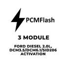 PCMflash - 3 Modül Ford Dizel 2.0L, DCM3.5/DCM6.1/SID206 Aktivasyonu