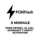 PCMflash - 5 Módulos Ford gasolina 1.6, 2.0L, Activación Ecoboost T-PROT7