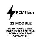 PCMflash - 32 Módulos Ford Focus 3 2015, Ford Explorer 2016, Ford Kuga 2 2017 Ativação