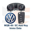 VAG Group MQB 49/5C إضافة خدمة البيانات الرئيسية (بيانات Immo) عبر OBD باستخدام جهاز برمجة المفاتيح