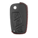 Кожаный чехол для Fiat Flip Remote Key 3 Buttons FIA-B | МК3 -| thumbnail