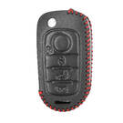 Кожаный чехол для Fiat Flip Remote Key 4 Buttons FIA-C | МК3 -| thumbnail