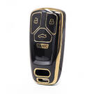 Cover di alta qualità nano per chiave telecomando Audi 4 pulsanti colore nero Audi-B11J4