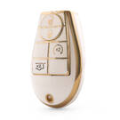 Funda nano de alta calidad para llave remota Dodge de 4 botones, color blanco Dodge-A11J4B