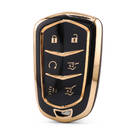 Housse Nano de haute qualité pour clé télécommande Cadillac 6 boutons couleur noire CDLC-A11J6