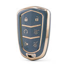 Nano High Quality Cover For Cadillac Remote Key 6 Button Gray Color CDLC-A11J6