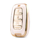 Housse de protection Nano de haute qualité pour clé télécommande Chrysler 4 boutons couleur blanche CRSL-B11J4