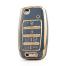 Nano High Quality Cover For Kia Remote Key 6 Button Gray Color KIA-O11J6