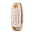 Nano High Quality Cover For Nissan Remote Key 5 Button White Color NS-C11J5