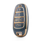Nano High Quality Cover For Hyundai Remote Key 5 Button Gray Color HY-H11J5B