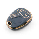 New Aftermarket Nano High Quality Cover For Chevrolet Remote Key 3 Button Gray Color CRL-G11J3 | Emirates Keys -| thumbnail
