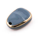 New Aftermarket Nano High Quality Cover For Chevrolet Remote Key 3 Button Gray Color CRL-G11J3 | Emirates Keys -| thumbnail