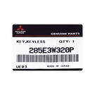 New Mitsubishi Mirage 2024 Genuine / OEM Smart Remote Key 3 Buttons 433MHz OEM Part Number: 285E3W320P - FCC ID: GHR-M014-BS1  | Emirates Keys -| thumbnail