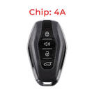 Jetour Chiave telecomando intelligente originale 3+1 pulsanti 433 MHz Chip 4A Colore nero
