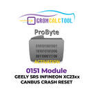 GromCalcTool 0151 Módulo Geely SRS Infineon XC23xx Restablecimiento de fallos de bus CAN