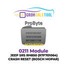 GromCalcTool 0211 Модуль JEEP SRS RH850 (R7F701064) СБРОС АВАРИИ (BOSCH MOPAR)