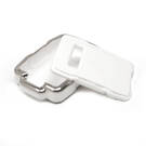 New Aftermarket Nano High Quality Cover For GMC Remote Key 4 Button White Color Silver Frame GMC-B11Y | Emirates Keys -| thumbnail
