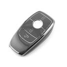 New Aftermarket Nano High Quality Cover For Mercedes Remote Key 3 Button Dark Gray Color Silver Frame Benz-B11Y3 | Emirates Keys -| thumbnail