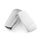 New Aftermarket Nano High Quality Cover For Mercedes Remote Key 4 Button White Color Silver Frame Benz-B11Y4 | Emirates Keys -| thumbnail