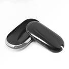 New Aftermarket Nano High Quality Cover For Mercedes Remote Key 4 Button Black Color Silver Frame Benz-C11Y | Emirates Keys -| thumbnail