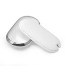 New Aftermarket Nano High Quality Cover For Mercedes Remote Key 3 Button White Color Silver Frame Benz-C11Y | Emirates Keys -| thumbnail