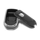 New Aftermarket Nano High Quality Cover For Honda Remote Key 4 Button Black Color Silver Frame HD-A11Y4 | Emirates Keys -| thumbnail