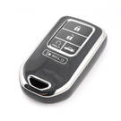 Nueva funda nano de alta calidad para mando a distancia Honda de 5 botones, color gris oscuro, marco plateado HD-A11Y5 | Emirates Keys -| thumbnail