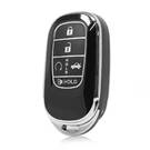 Coque Nano haute qualité pour clé télécommande Honda 5 boutons, couleur noire, cadre argenté, HD-G11Y5