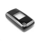 New Aftermarket Nano High Quality Cover For Peugeot Remote Key 2 Button Black Color Silver Frame PG-D11Y2 | Emirates Keys -| thumbnail