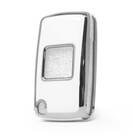 Nano Cover For Peugeot Remote Key 2 Button White Color Silver Frame PG-D11Y2 | MK3 -| thumbnail
