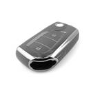 Nueva funda nano de alta calidad para mando a distancia Toyota de 2 botones, color gris oscuro, marco plateado TYT-C11Y2 | Emirates Keys -| thumbnail