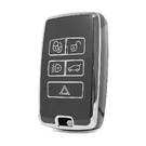 Coque Nano haute qualité pour télécommande Land Rover 5 boutons, couleur noire, cadre argenté LR-B11Y