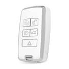 Coque Nano haute qualité pour télécommande Land Rover 5 boutons, couleur blanche, cadre argenté LR-B11Y