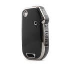 Funda nano de alta calidad para mando a distancia KIA de 4 botones, color negro, marco plateado, KIA-T11Y4