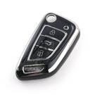 New Aftermarket Nano High Quality Cover For Xhorse Remote Key 3 Button Black Color Silver Frame XH-A11Y | Emirates Keys -| thumbnail