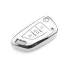 New Aftermarket Nano High Quality Cover For Xhorse Remote Key 3 Button White Color Silver Frame XH-A11Y | Emirates Keys -| thumbnail