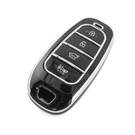 Yeni Satış Sonrası Nano Yüksek Kaliteli Kapak Hyundai Uzaktan Anahtar 4 Düğme Siyah Renk Gümüş Çerçeve HY-H11Y4A | Emirates Keys -| thumbnail